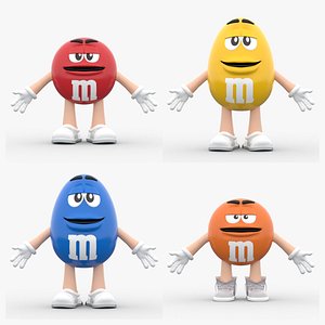 M and Ms Characters 3D model