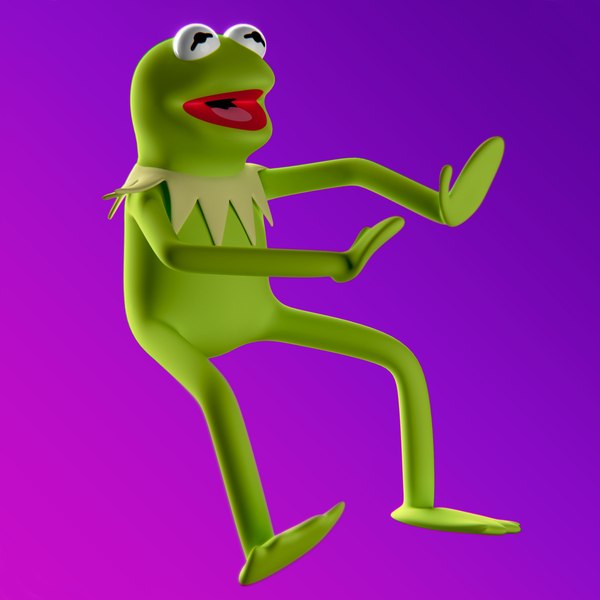 3D Kermit the Frog puppet model