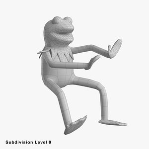 3D Kermit the Frog puppet model