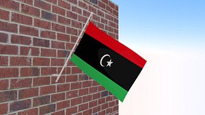 Flag of Libya 3D model