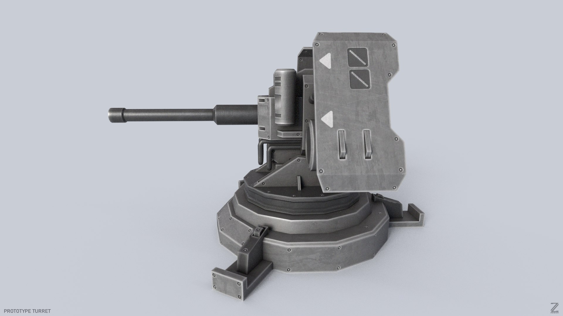 3D Prototype Turret Model - TurboSquid 2392559