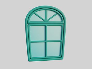 3D Cartoon Window 9b model