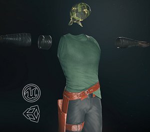 3D model post apocalyptic clothing 6