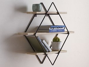 Diamond Cross Planes Shelf