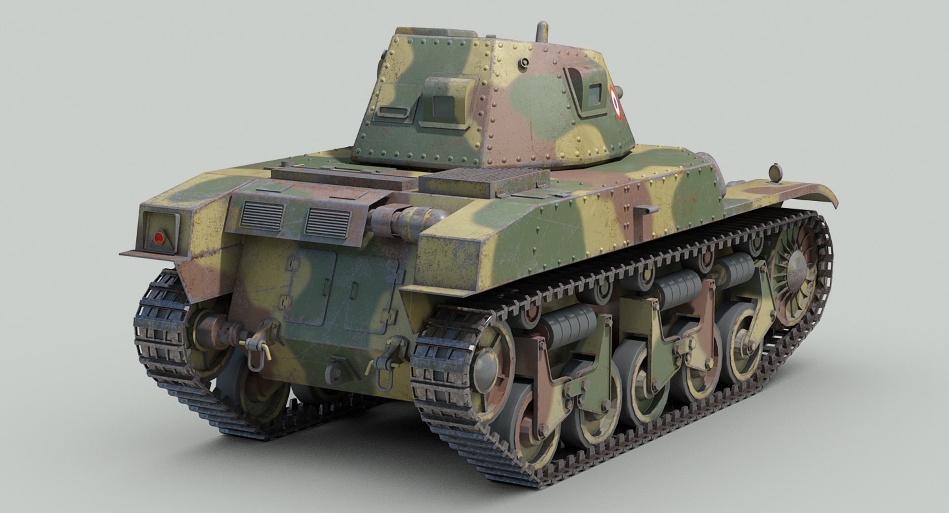 Ww2 Renault Acg1 Tank 3D - TurboSquid 1307504