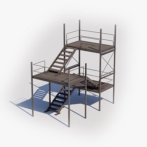 Rooftop Stairs06 3D