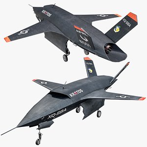 XQ-58 Valkyrie Kratos Military Drone PBR 3D