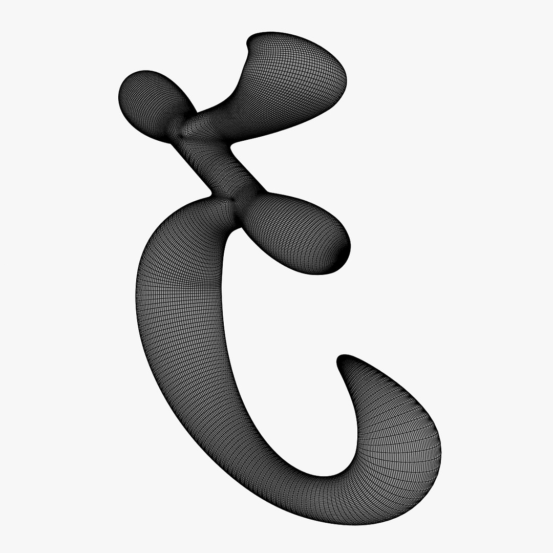 Calligraphic Digit 3 Number 3D Model - TurboSquid 1389329