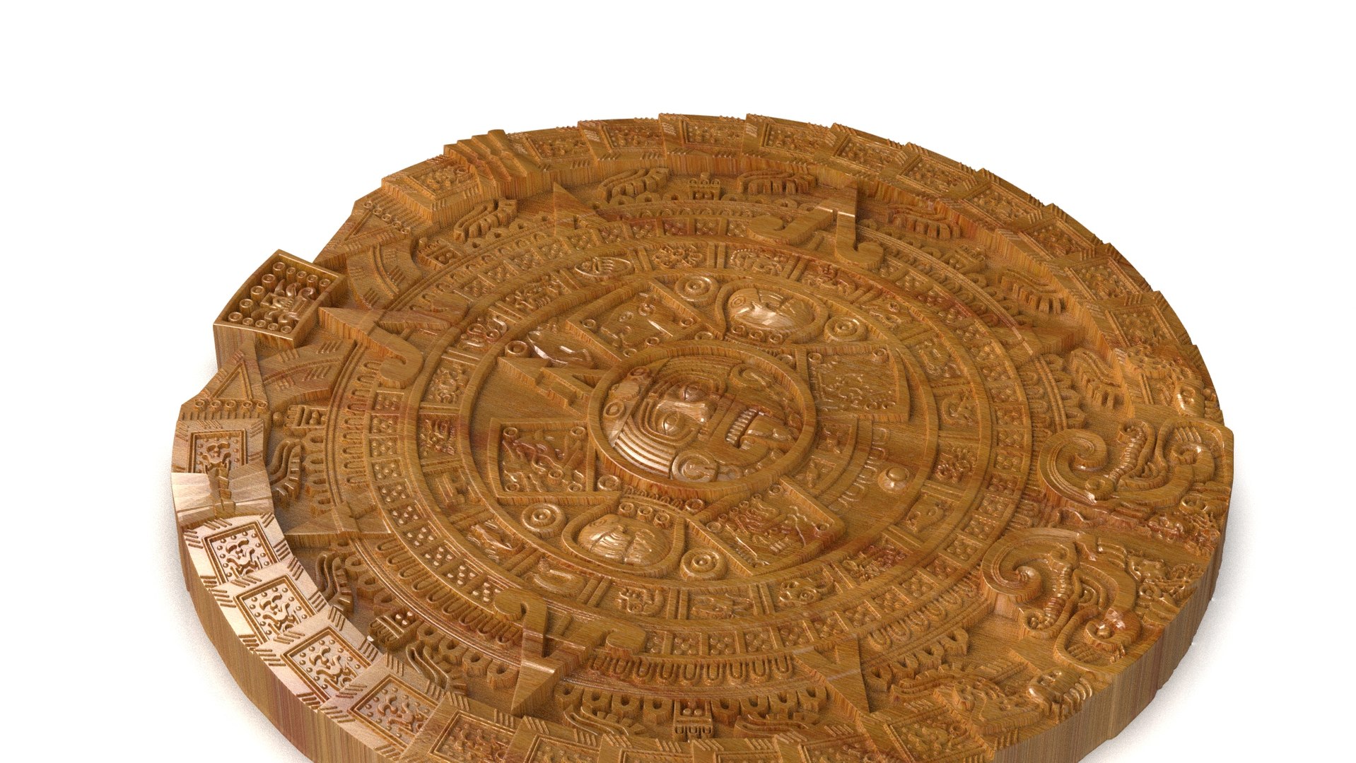 3D cnc mayan calendar TurboSquid 1679397