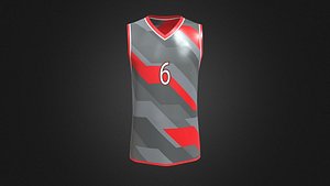 Basketball Jersey Player 06 In Low Poly 3D model