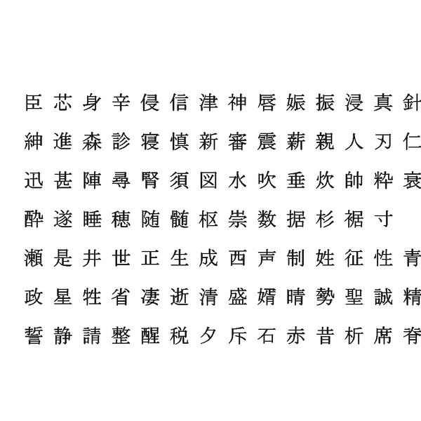 3D chinese ms mincho font model