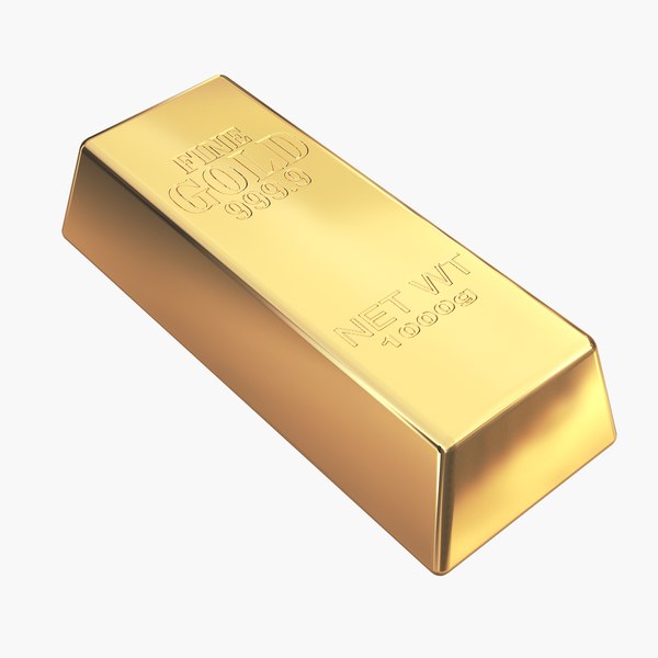 3D model gold bar 1