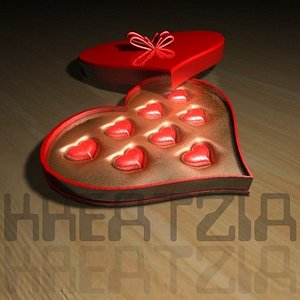 3d model sub-d heart candy box