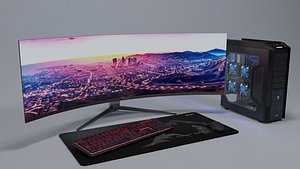 computer gaming luxory 3D model