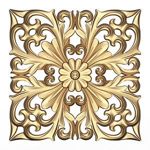 3D Carved Plaster Molding Decoration 015 model