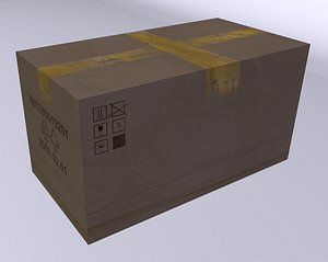 caixa papelão c4d