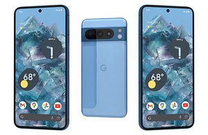 3D model Google Pixel 8 Pro Sky Blue Low Poly