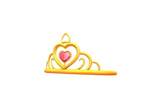3D princess tiara