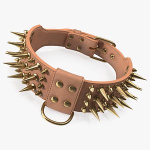 Spiked Tough Leather Dog Collar model
