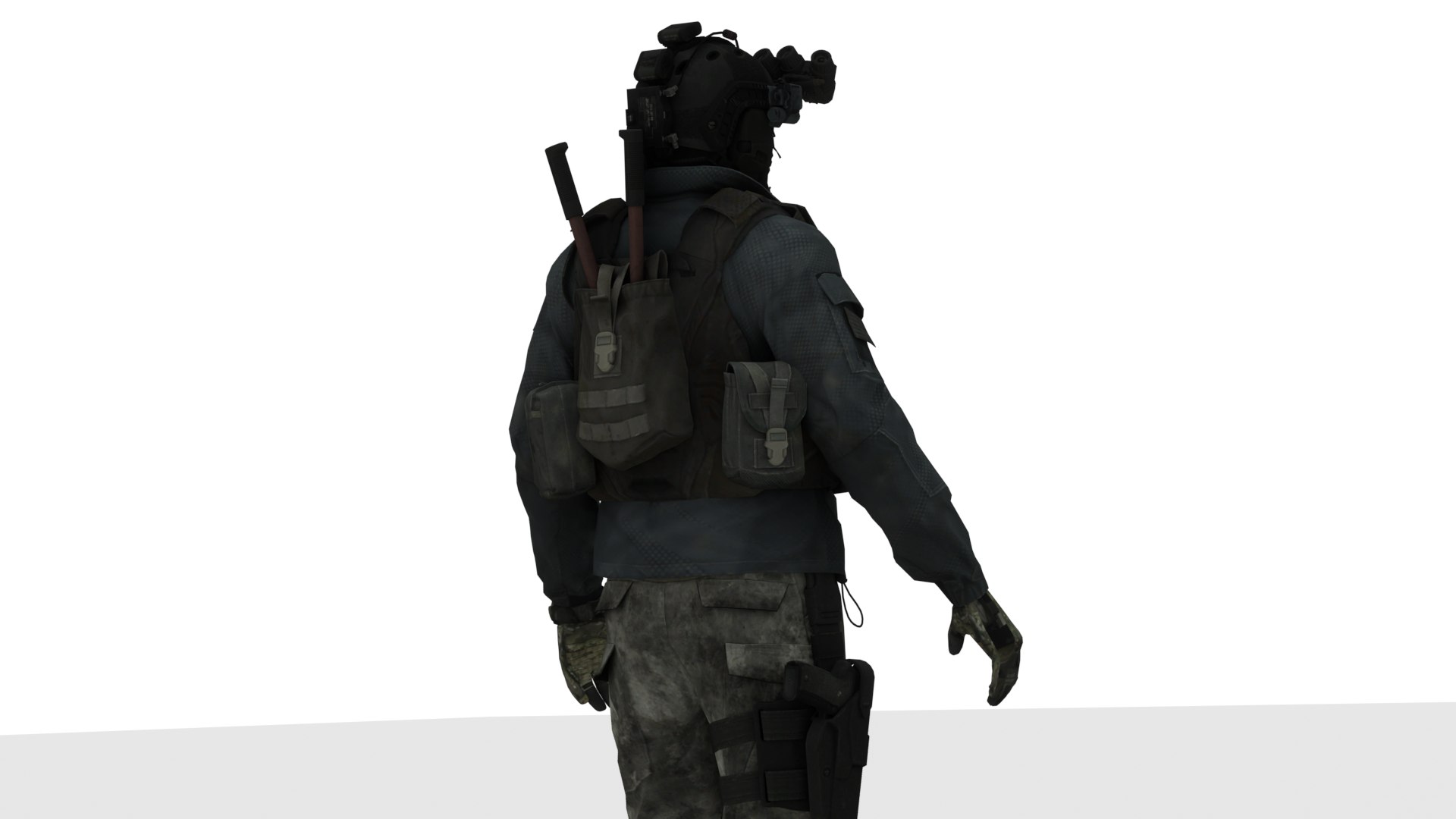 3D Spec Ops Soldier Rigged Low Poly Game-Ready 3D Model Model ...
