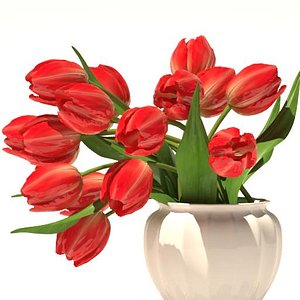 tulips bouquet v2 3d max