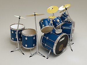 3d double bass drums model