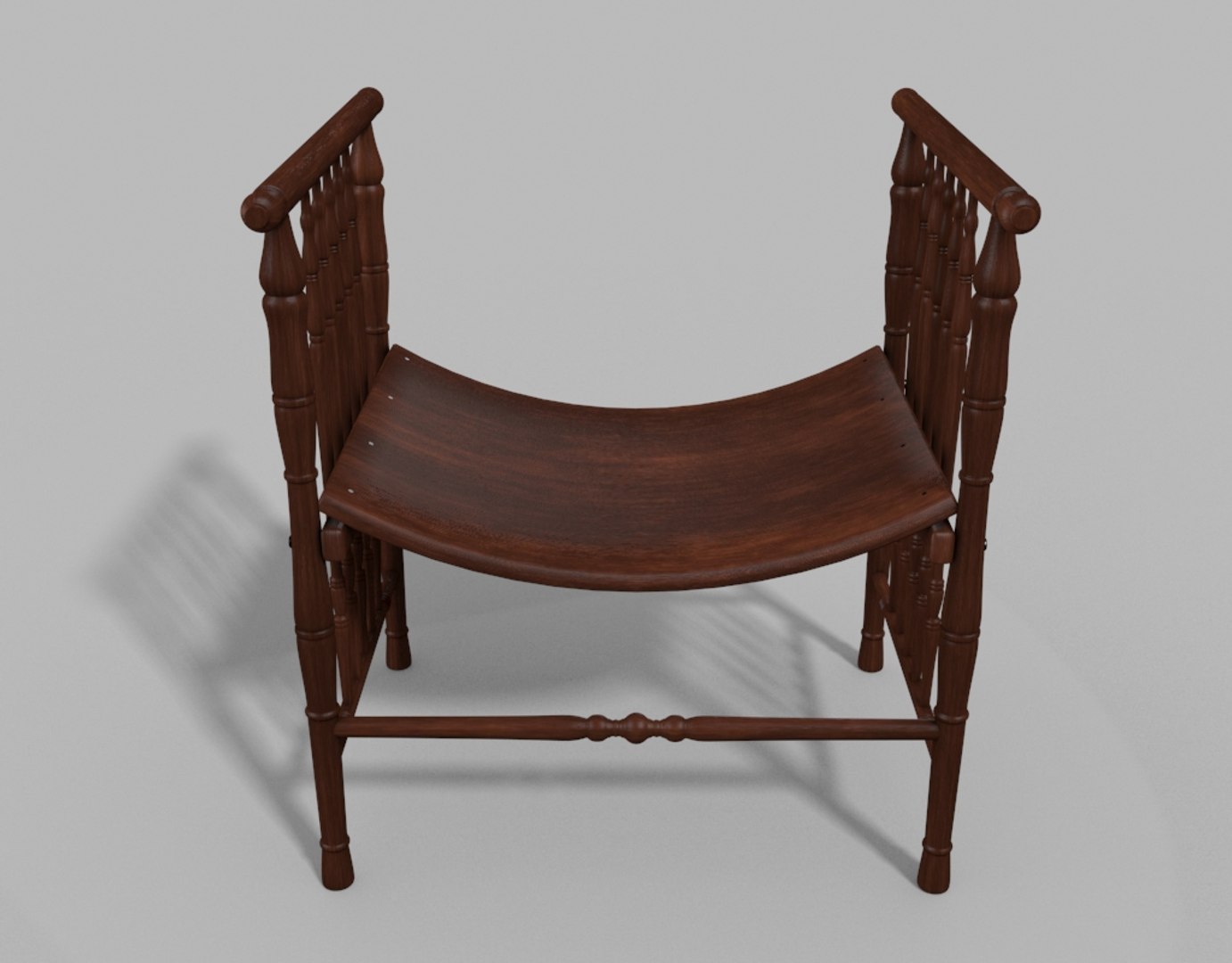 3d Antique Bustle Bench