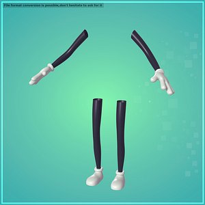 Cartoon Arms and Legs -- Four Fingers