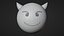 Evil Purple Emoticon Emoji or Smiley