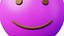 Evil Purple Emoticon Emoji or Smiley