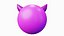Evil Purple Emoticon Emoji or Smiley