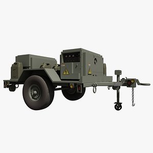 3d model military hmmwv towable mobile