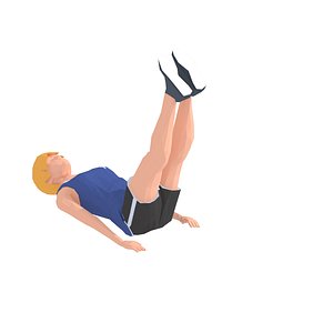 Leg raiser Exercise Woman Animation