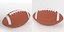 American football ball 2 3D model