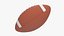 American football ball 2 3D model