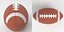 American football ball 2 3D model