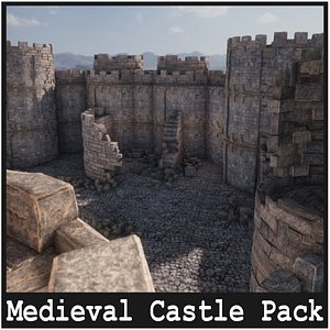 Ultimate Medieval Castle  Walls  Towers  40 Assets 3D
