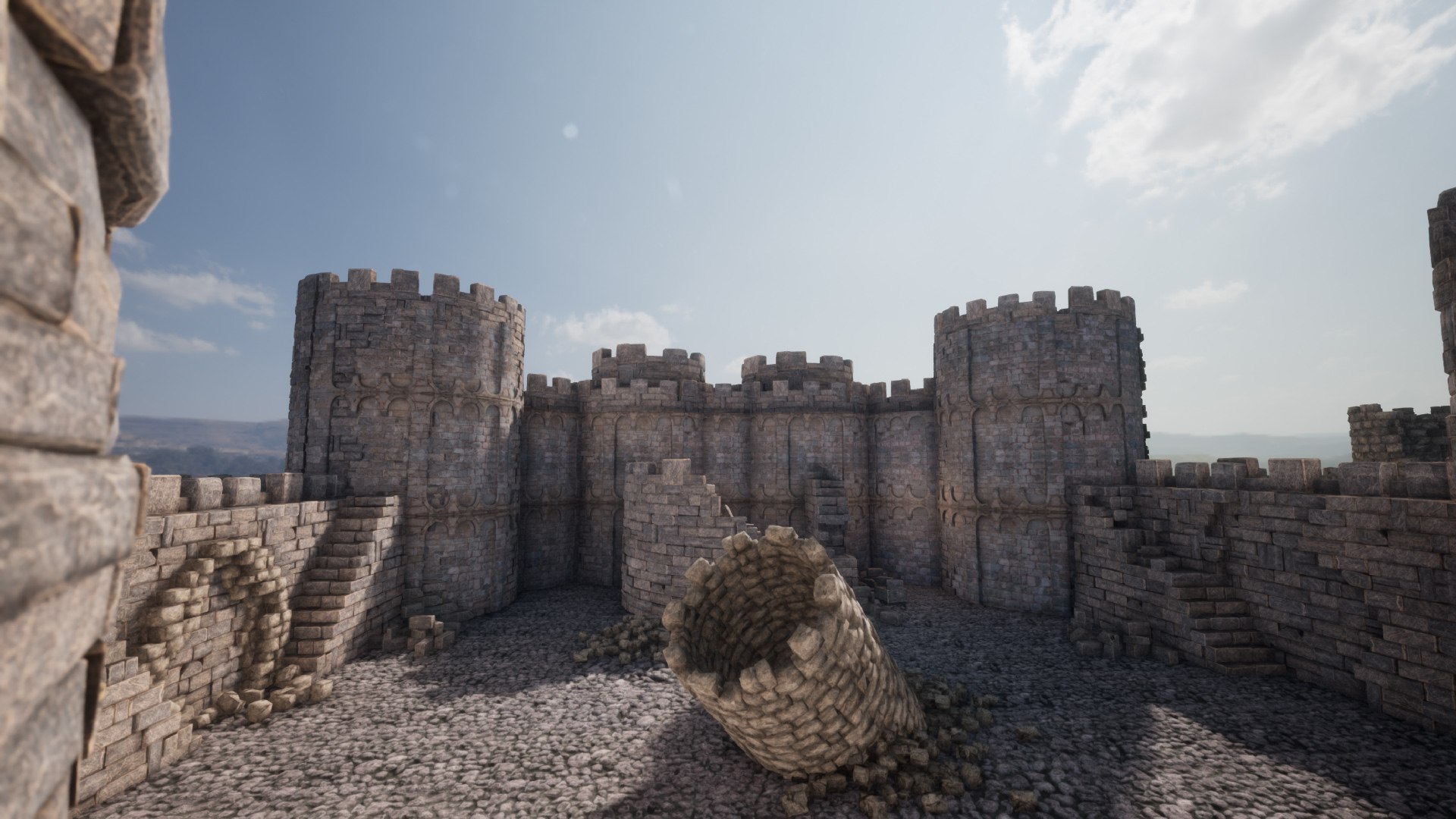 Ultimate Medieval Castle Walls Towers 40 Assets 3d Turbosquid 1984257