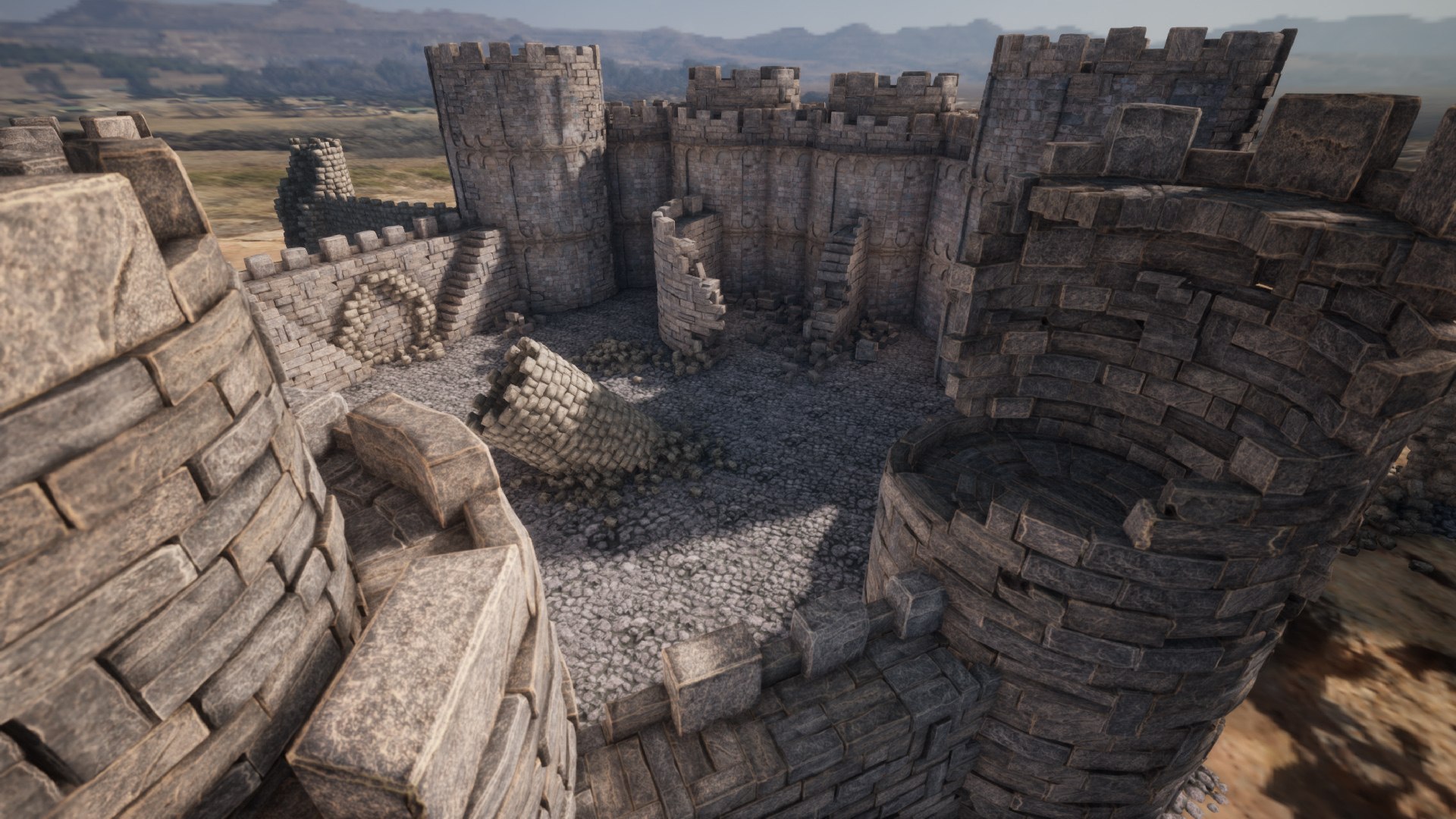 Ultimate Medieval Castle Walls Towers 40 Assets 3d Turbosquid 1984257