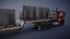 3D Freightliner Powerliner dropdeck trailer