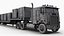 3D Freightliner Powerliner dropdeck trailer