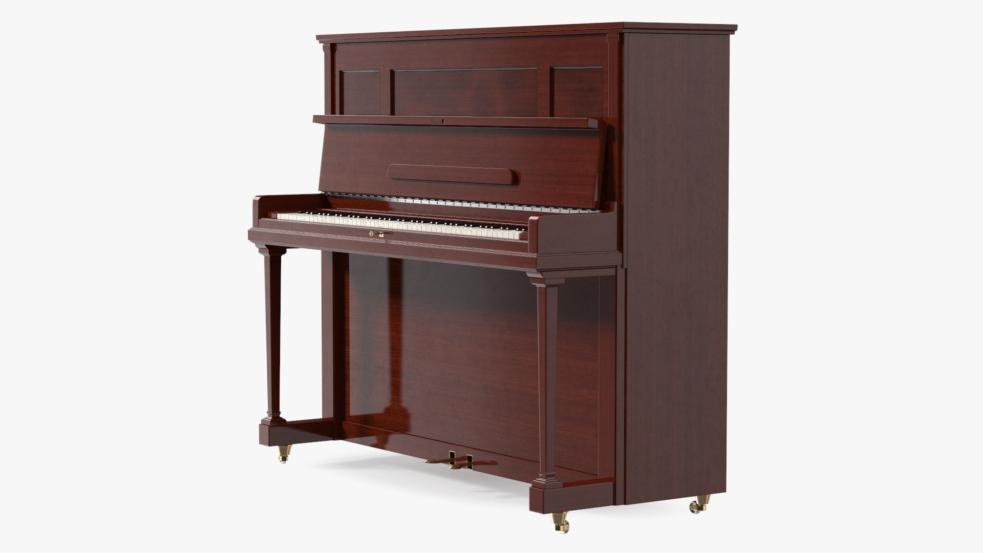 3D Model Red Upright Piano Rigged For Maya - TurboSquid 2407567