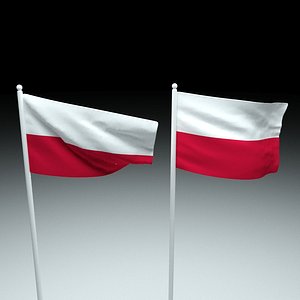 flag poland 3D model