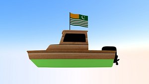 AzadKashmir Fishing Boat 3D model
