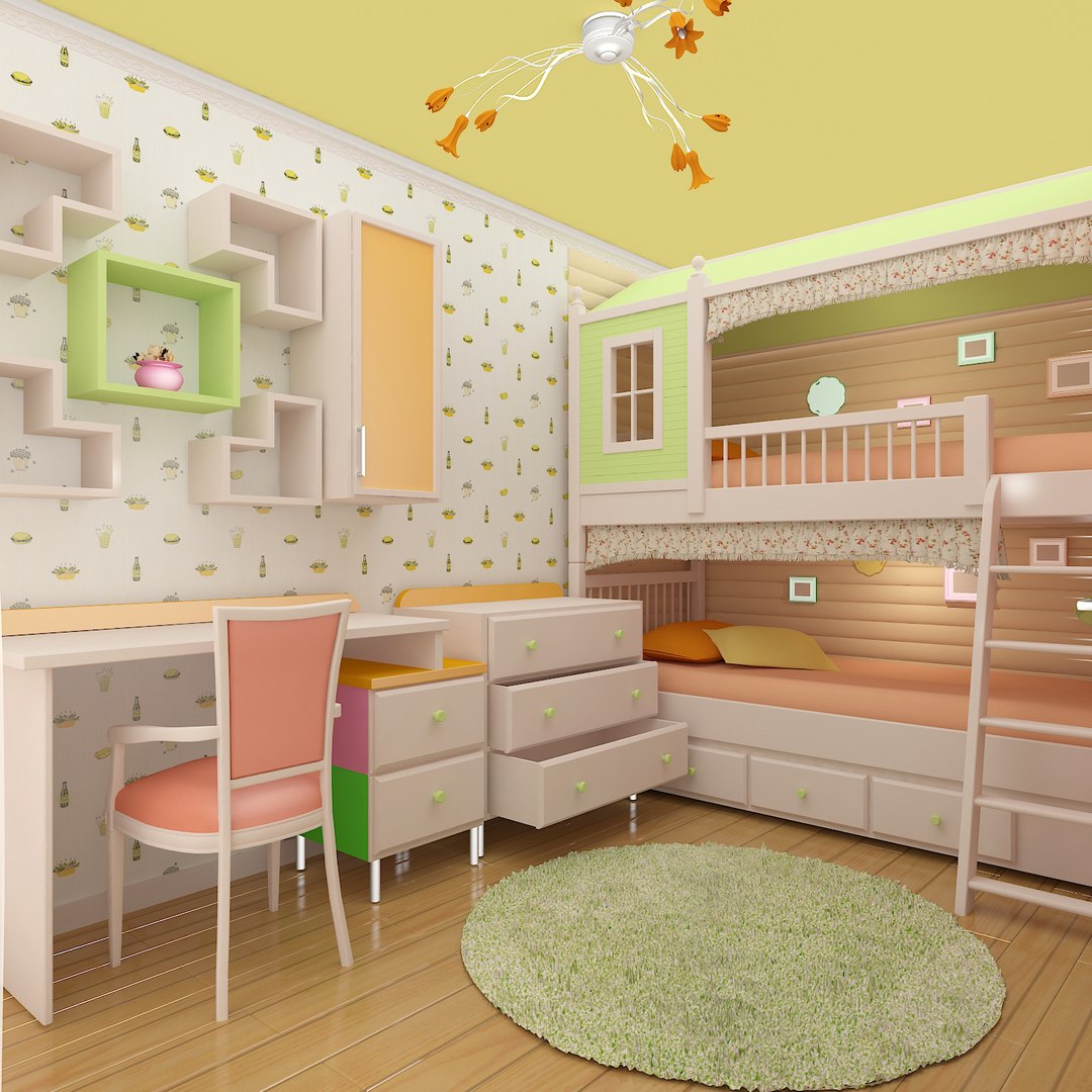 3D children room model https://p.turbosquid.com/ts-thumb/D1/K8498r/HV7ZBYVp/childrenbedroom_5/jpg/1556869568/1920x1080/fit_q87/76773ccc49878b5dff1dadec621013e25a3df201/childrenbedroom_5.jpg