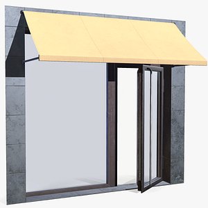 3D shop entrance marquis