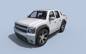 Pickup low poly 3D model