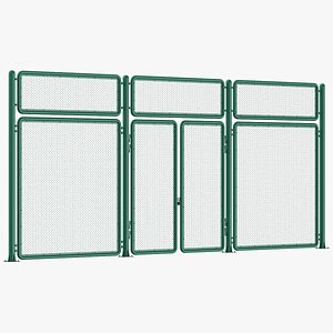 Seamless Metal Fence 02 3D model