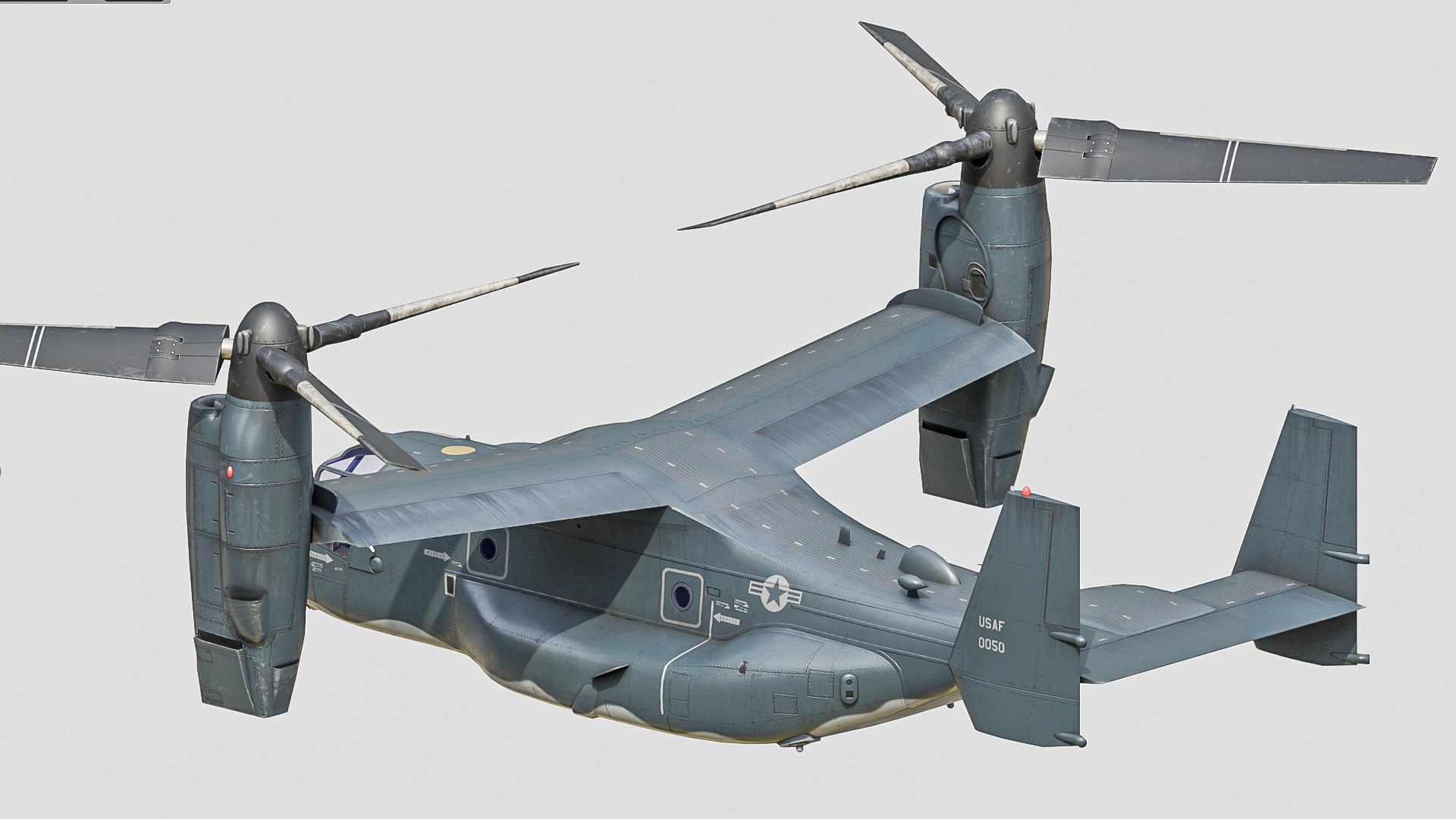 USAF V22 Osprey SC 3D https://p.turbosquid.com/ts-thumb/D1/TgKi6H/30/cv22b_02/jpg/1785859583/1920x1080/fit_q87/8cedd3e730125494f1cfe8702b9c4edd50e226ec/cv22b_02.jpg