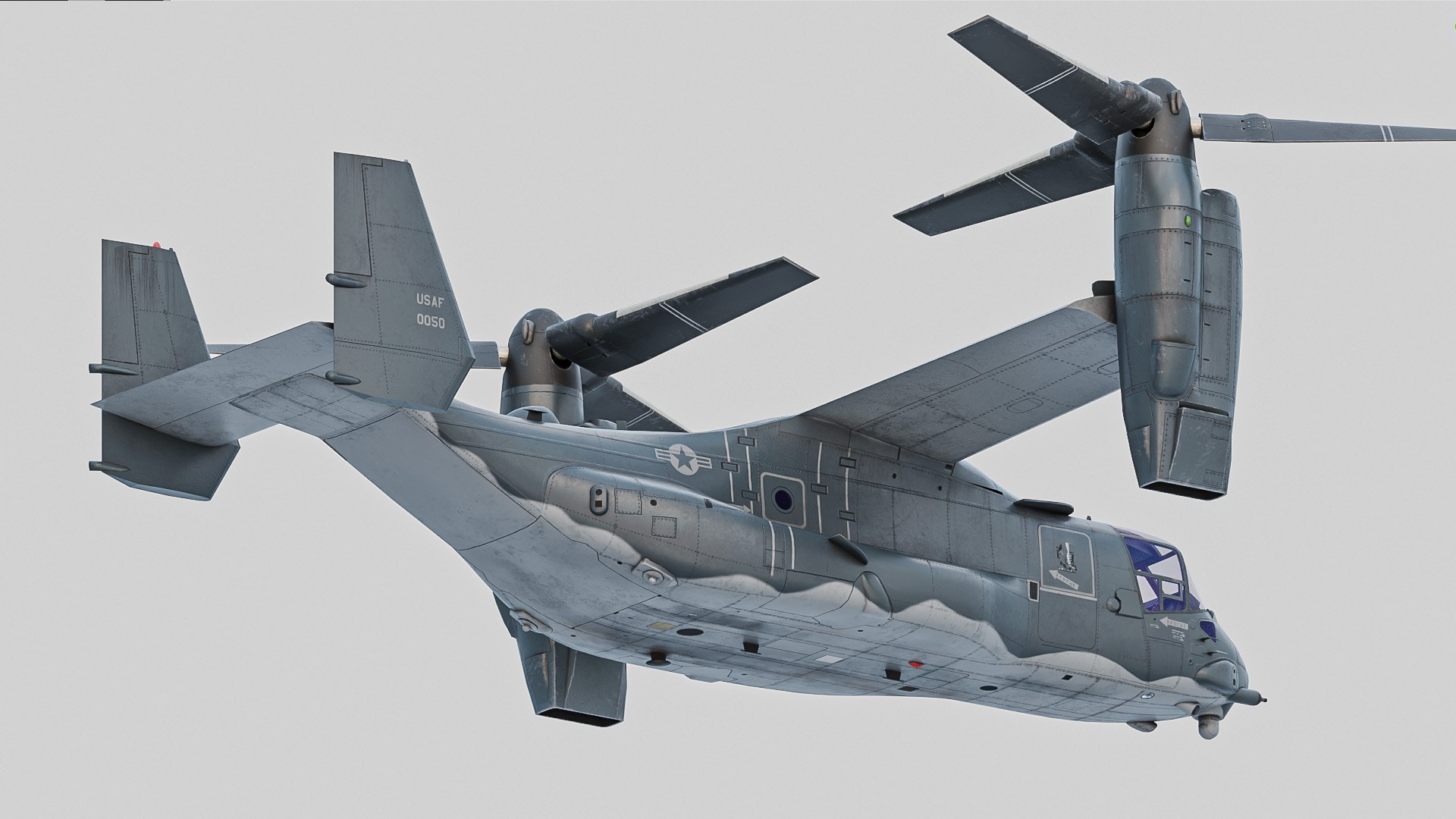 USAF V22 Osprey SC 3D https://p.turbosquid.com/ts-thumb/D1/TgKi6H/Sm/cv22b_03/jpg/1785859583/1920x1080/fit_q87/33b67a88e269d32b56993ddc978055c17c58e885/cv22b_03.jpg